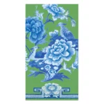 Green And Blue Plate Guest Towel