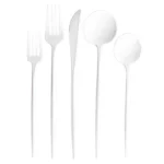 Novelty Collection White Flatware Set 40 Count - Setting for 8