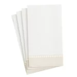 Linen Border Paper Linen Guest Towel Napkins in Natural - 12 Per Package