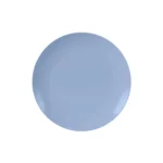 8 In. Chambray Blue Plastic Plates