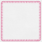 Stitched Pink Charger - (SQUARE)