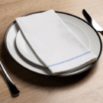 Simple Scallop French Blue - Printed Guest Towel