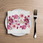 Fuchsia Dhalias Cocktail Napkin