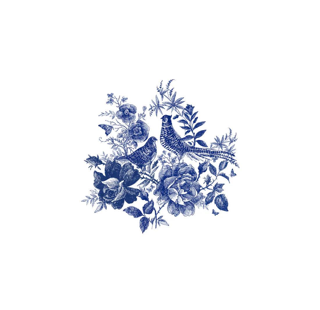 Porcelain Pheasantry Cocktail Napkin - Image 2