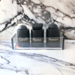 Cement Havdala Trio with Acrylic Blessing Tray