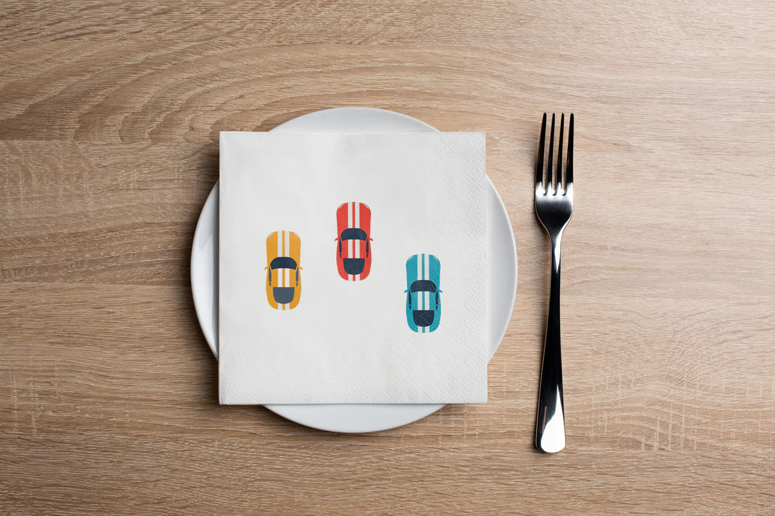 Racecar Cocktail Napkin