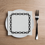 Chain Black Cocktail Napkin