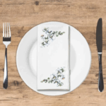 Orchid Bow Wreath - Printed Guest Towel