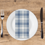 Farmhouse Blue Plaid - Printed Guest Towel