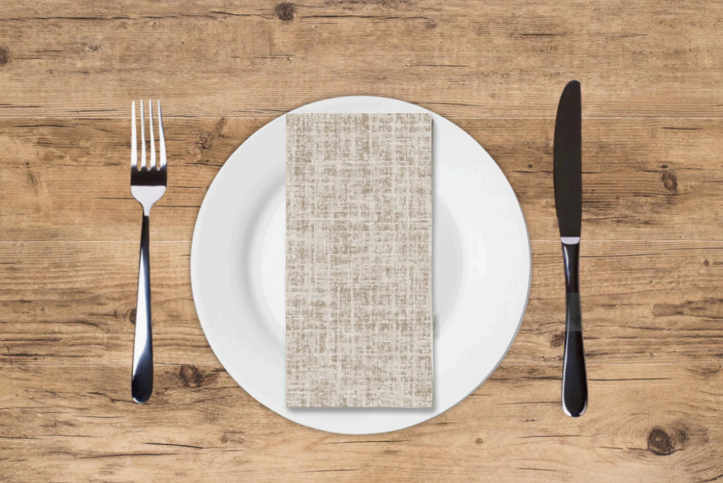 Textured Brown - Printed Guest Towel