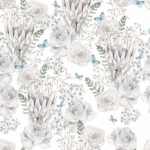 Winter Plush Floral - Charger - (SQUARE)