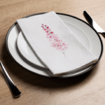 Pink Tall Flower - Printed Guest Towel