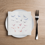 Watercolor Flock Cocktail Napkin