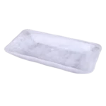 Resin White Swirl Tray